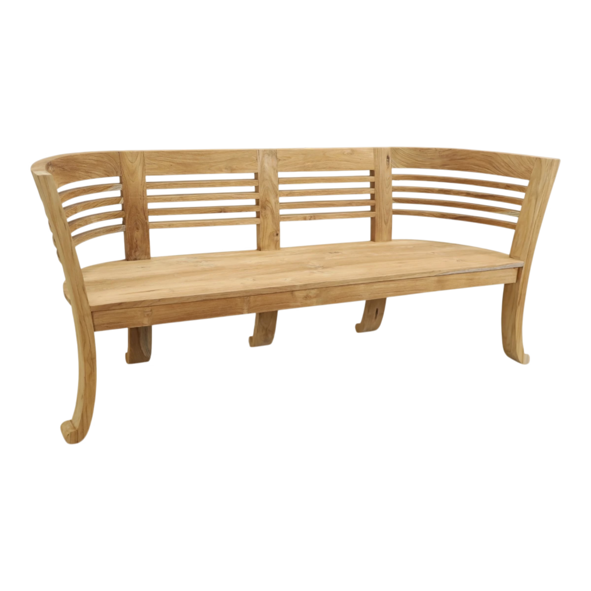 Curved Wraparound Teak Wood Bench, DA 98 2 69 inch Wraparound Teak Wood Bench made in Indonesia